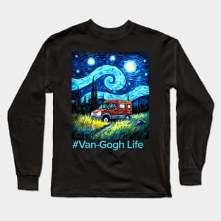 Van-Gogh Meets Van Camping Life #Van-Gogh Life Funny Long Sleeve T-Shirt